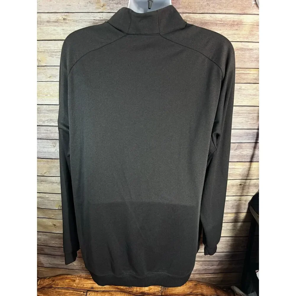 Adidas Pullover Quarter Zip Gray Long Sleeve Shirt Size 2XL Eagle Oaks Club